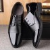 Men Soft Leather Pointed Toe Business Oxford Formal Shoes