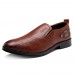 Men Soft Casual Slip-on Stitching Pattern Oxfords Flats