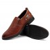 Men Soft Casual Slip-on Stitching Pattern Oxfords Flats