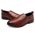 Men Soft Casual Slip-on Stitching Pattern Oxfords Flats