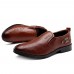 Men Soft Casual Slip-on Stitching Pattern Oxfords Flats