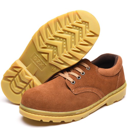 Men Breathable Suede Leather Sneakers Anti Collision Toe Outdoor Working Shoes