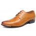 Men Comfy Lace Up Leather Business Shoes Leather Formal Shoes