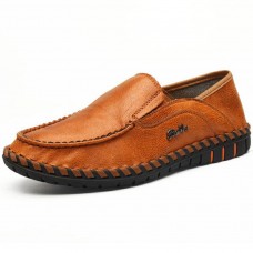 Men Hand-made Knitted Sewing Soft Business Casual Flats