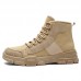 Men Soft Canvas Stitching Outdoor Hiking Ankle Boots