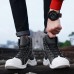 Men Casual Soft Fashion Line Stitching Ankle Boots