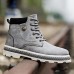 Men Vintage Soft Lace Up Leather Ankle Boots