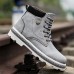 Men Vintage Soft Lace Up Leather Ankle Boots