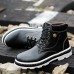 Men Vintage Soft Lace Up Leather Ankle Boots