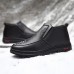 Men Casual Warm Lining Slip-on Ankle Boots