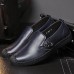 Men Hand Stitching Cow Split Leather Formal Shoes