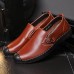 Men Hand Stitching Cow Split Leather Formal Shoes