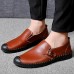 Men Hand Stitching Cow Split Leather Formal Shoes