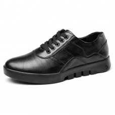 Men Casual Microfiber Lace Up Soft Flats