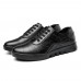 Men Casual Microfiber Lace Up Soft Flats