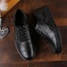 Men Casual Microfiber Lace Up Soft Flats